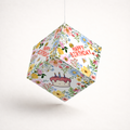 Fold-n-Form DIY 3D Hanging Cube Decor for Birthday Party Decoration: Floral Design