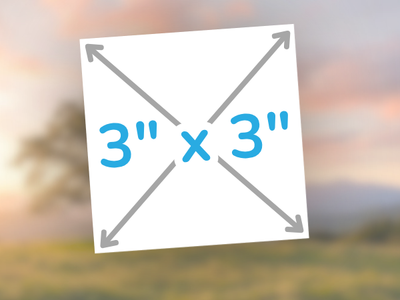 3 x 3 in