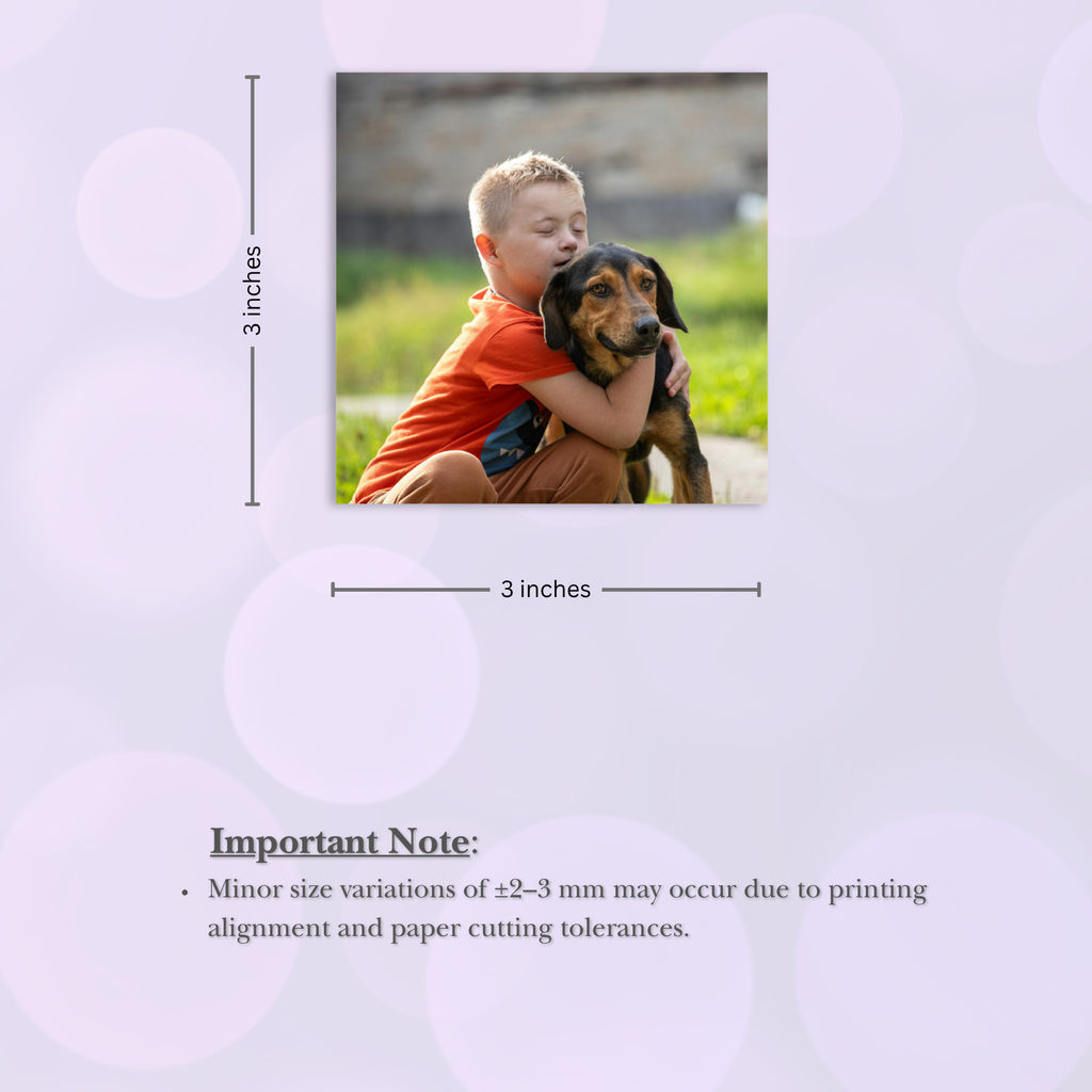 Square Photo Prints, 3 x 3 in, Borderless - 18 Prints (Select Glossy)