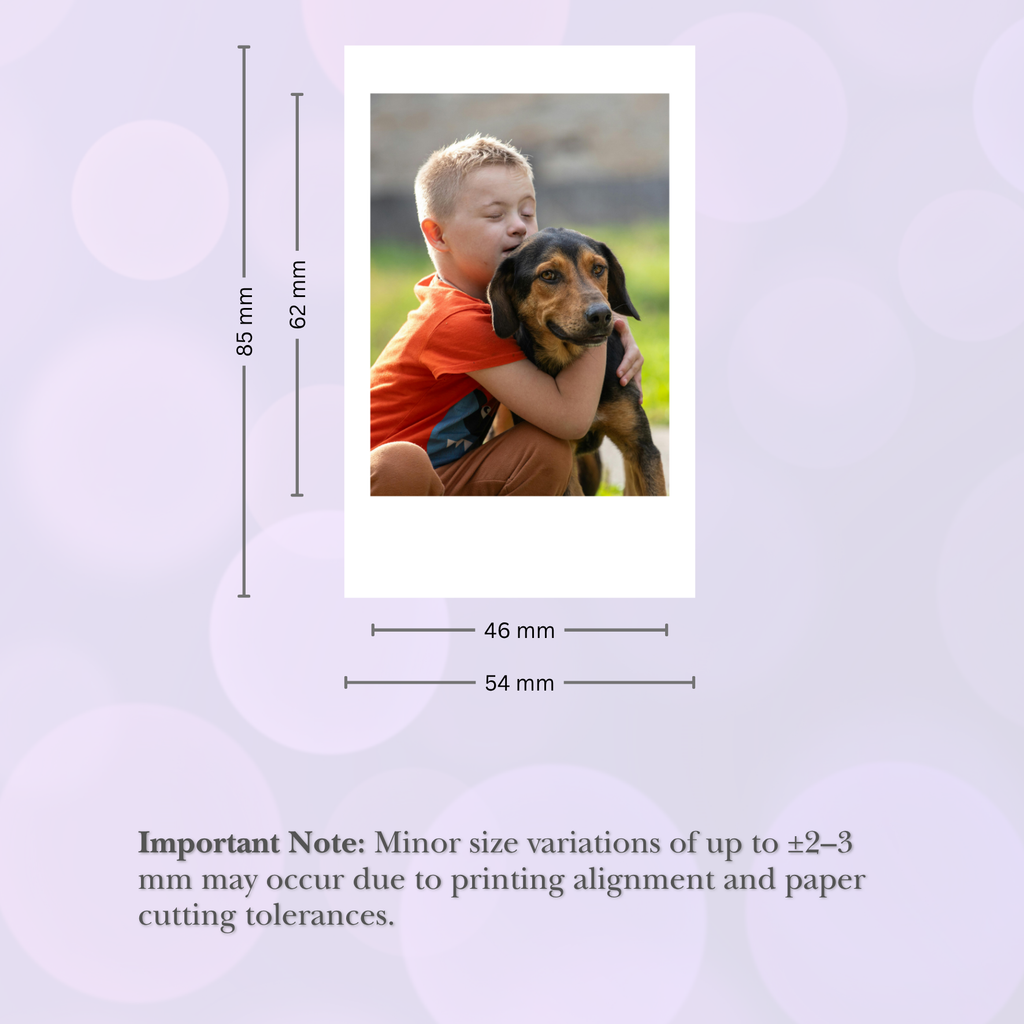 Wallet Photo Prints, 54 x 85 mm, Vintage Instant-Style - 10 Prints (Royal Matte RC)