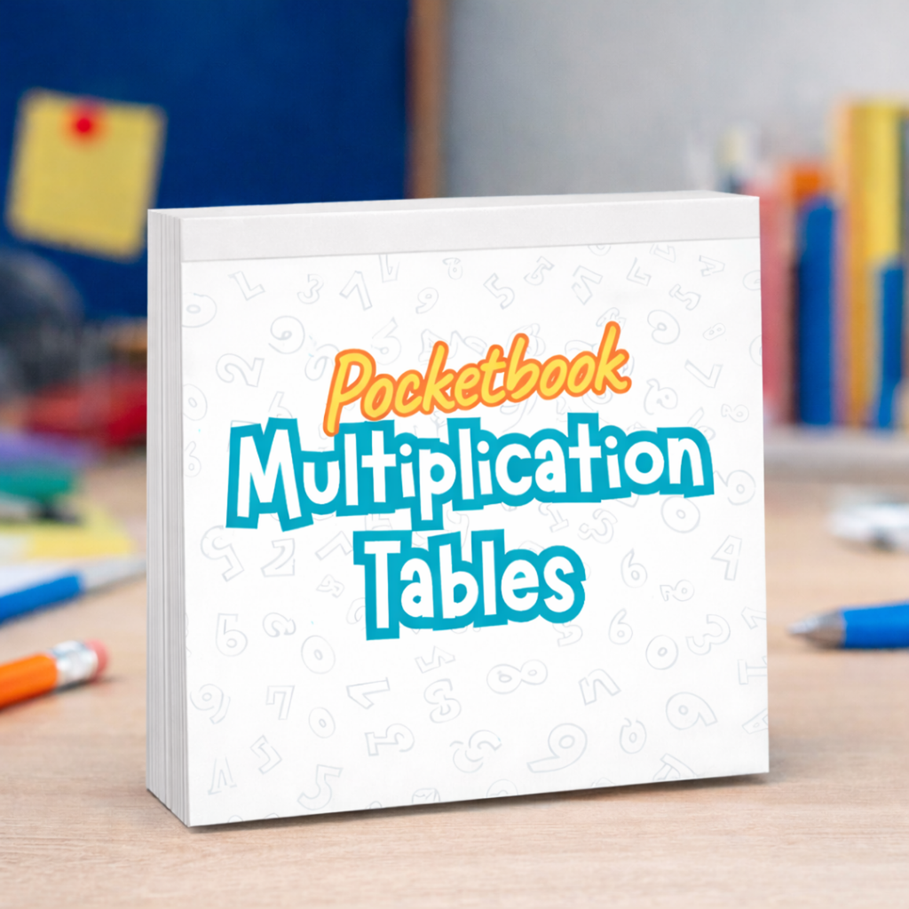 Multiplication Tables Pocketbook, Educational Math Reference Guide for Children Ages 6-15, Tables 2-20