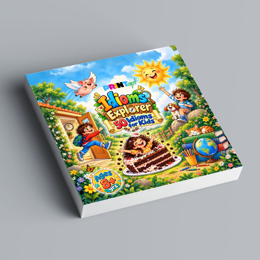 Idioms Explorer: 50 Idioms for Kids | Idioms Pocket Book with Illustrations for Kids Age 8+