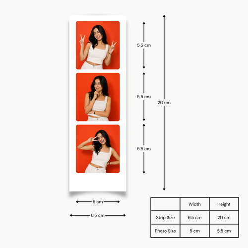 Photo Strips - Large Trio (3 Photos per Strip) - Pack of 2 Strips