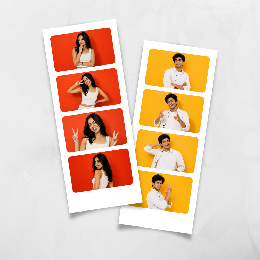 Photo Strips - Medium Quad (4 Photos per Strip) - Pack of 3 Strips