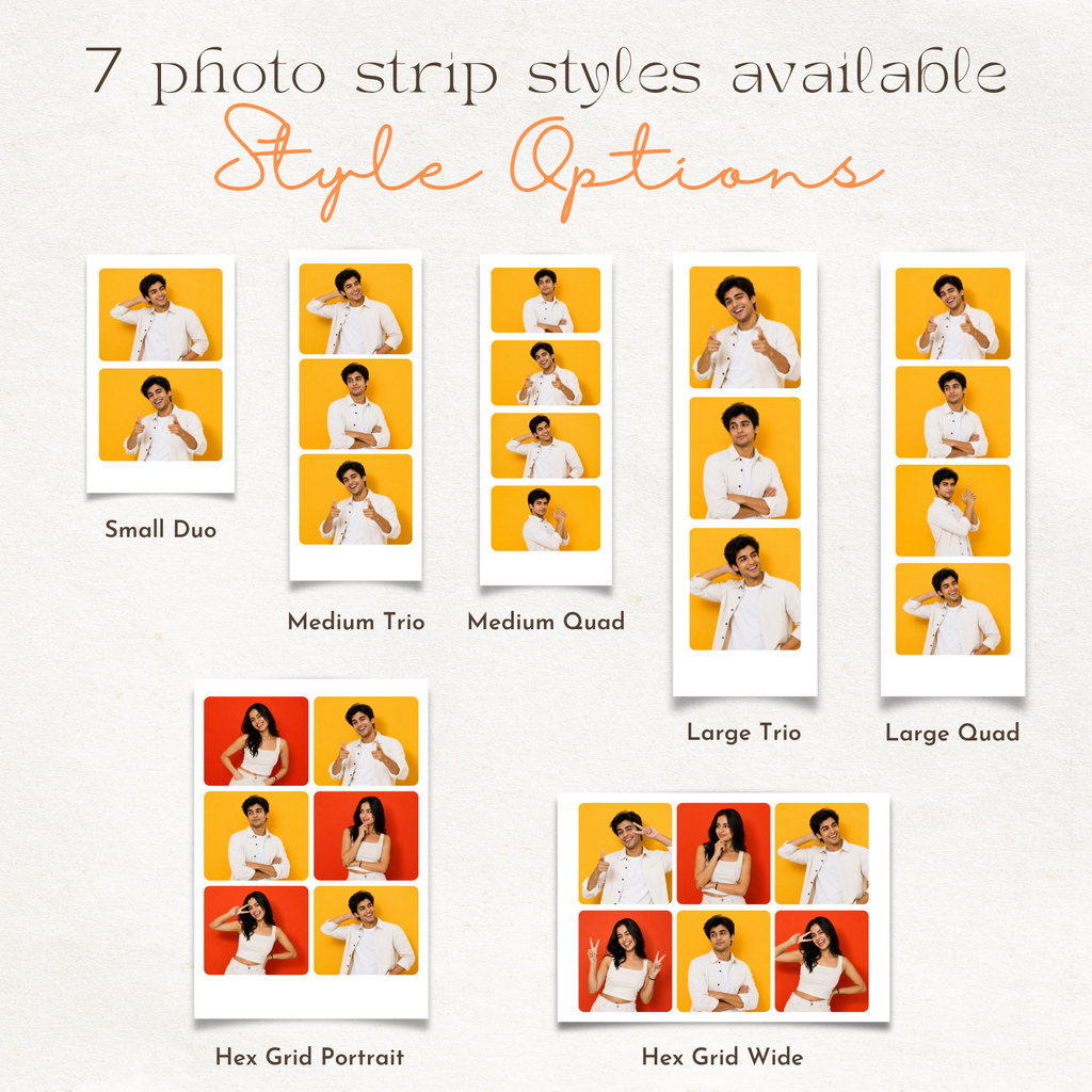 Photo Strips - Large Quad (4 Photos per Strip) - Pack of 2 Strips